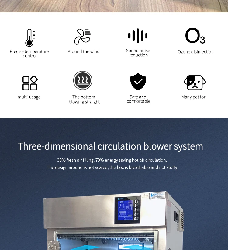 Automatic Dryer and Blower for Dogs and Cats Pet Dryer Machine Household Bath Drying Box Pet Dryer Brush