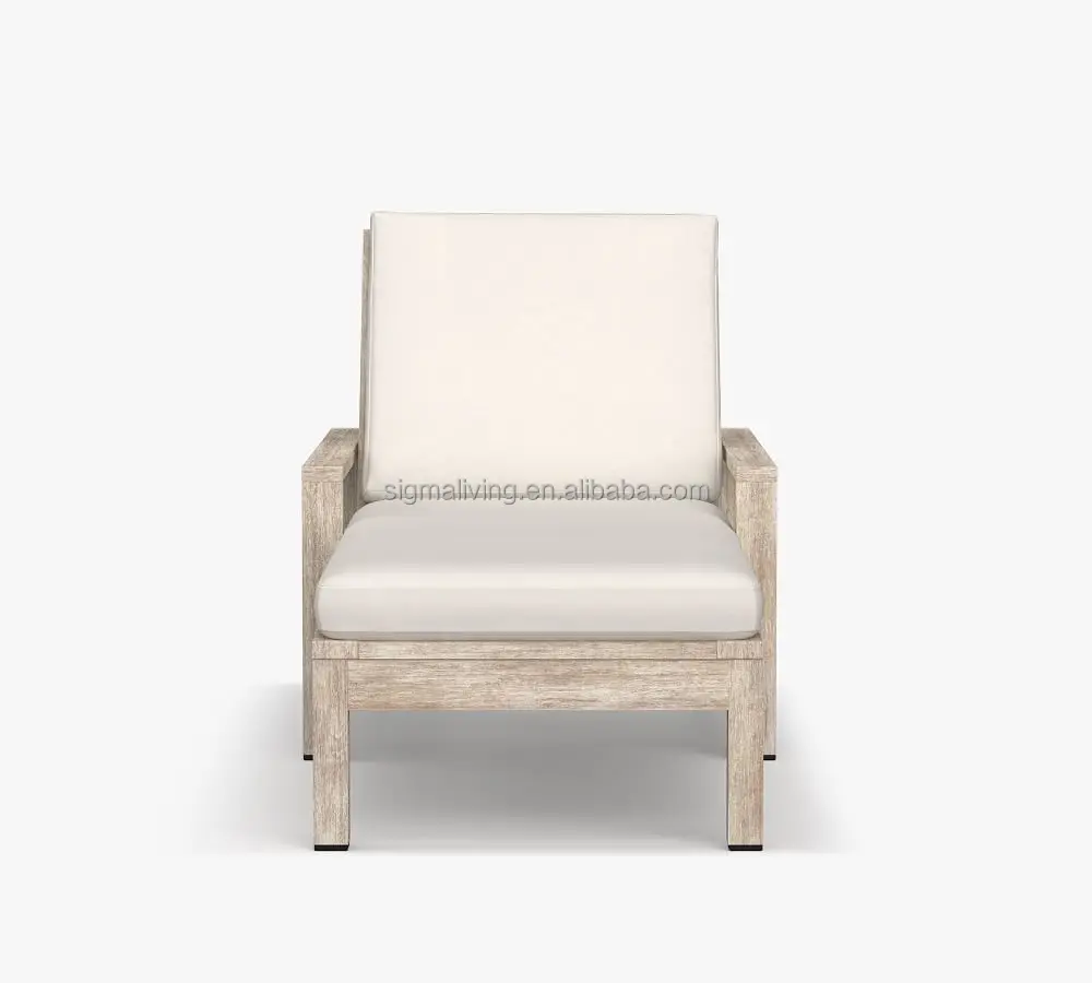 Single Chaise Lounge teak sofa lounge  outdoor furniture patio daybed garden teak lounge