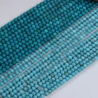 Beads Strand Wholesale 3mm Natural Gemstone Blue Green Turquoise Beads Strand For Jewelry Making