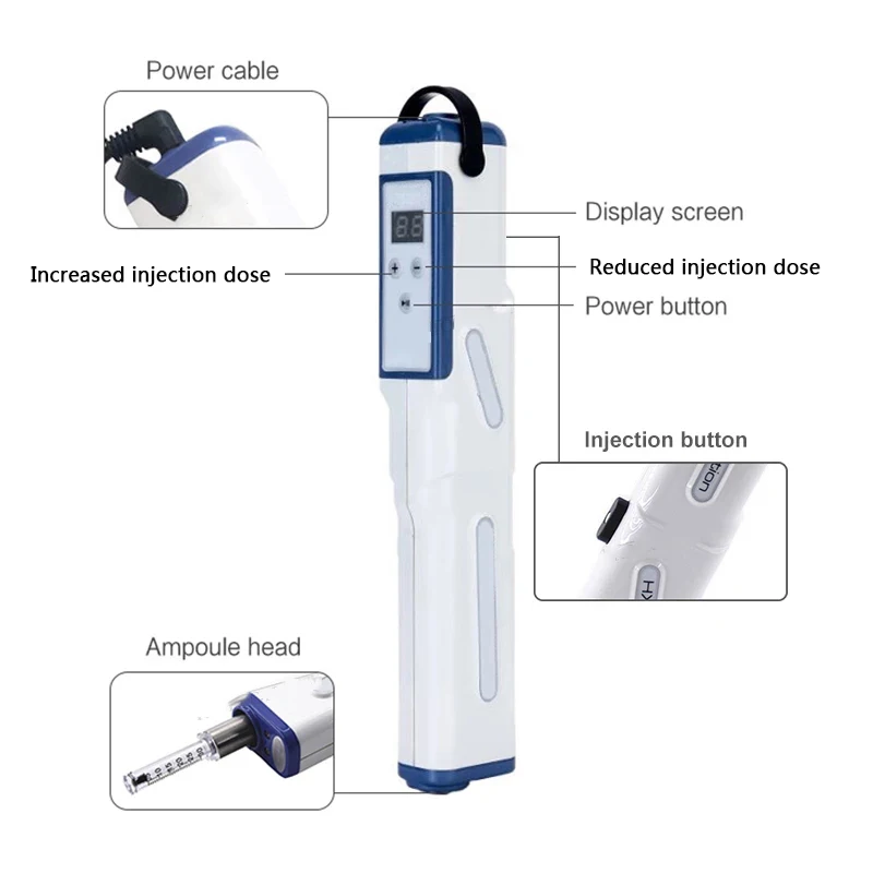 Ручка впрыски сыворотки горячего заполнителя Derma ампулы Needleless продажи электрического Hyaluronic кисловочная 2