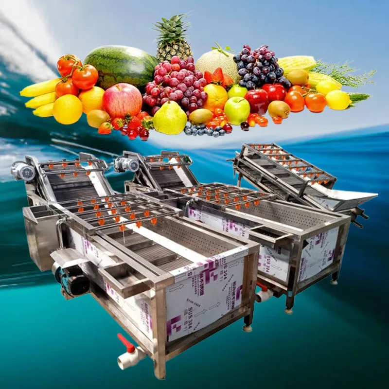 New Design Commercial Rotary Drum Fruit and Vegetable Washing Machine ...