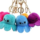 Toys 2021 Hot Sale Double Side Flip Octopus Plush Stuffed Animals Soft Toys Reversible Octopus Keychain