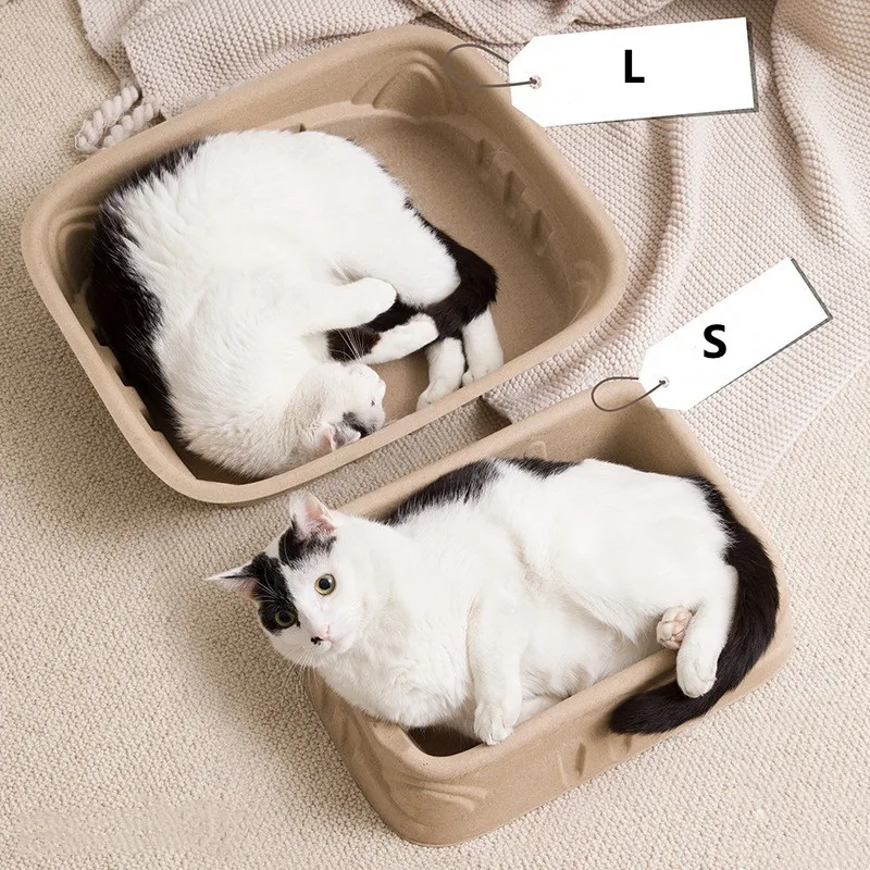 Disposable Pulp Eco Friendly Cat Litter Box Pet Cleaning & Grooming