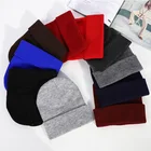Acrylic Winter Beanie Beanie Fashion Flexible Custom Long Ribbed Acrylic Warm Winter Knitted Cuffed Beanie Hats