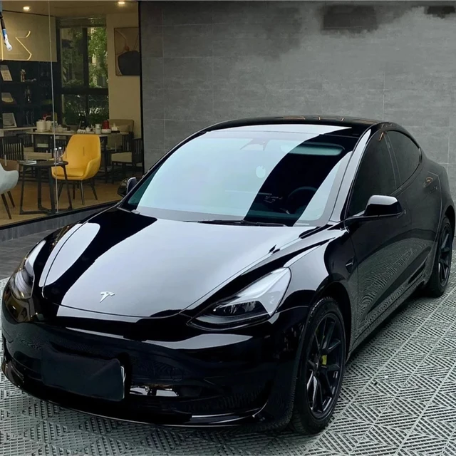 Glossy Bright Piano Black White Color Change Film Selfadhesive Satin Full Body Car Wrap Vinyl Stickers Car Vinyl Wrapping Film