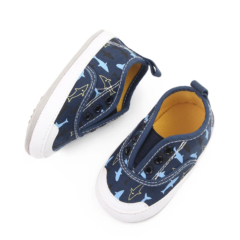 Cartoon Printed Baby Shoes Slip-on Infants Canvas Shoes Spring and Autumn Non-slip Toddler Shoes manufacture