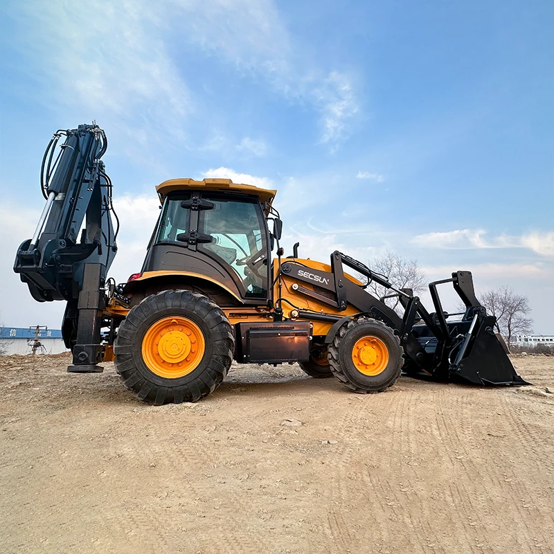 Factory Direct Sales 4wd Mini Backhoe Excavator Front End Loader 4x4 1.6 Ton 2.5 Ton Backhoe Loader