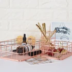 Desk Organizer Cool Environmentally Friendly Rose Gold Office Supplies Desk Organizer