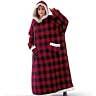 Hoodie Factory Wholesale Printed Soft Sweatshirt Blanket Oversize Sherpa Fleece Hoodie Blanket Customized Logo