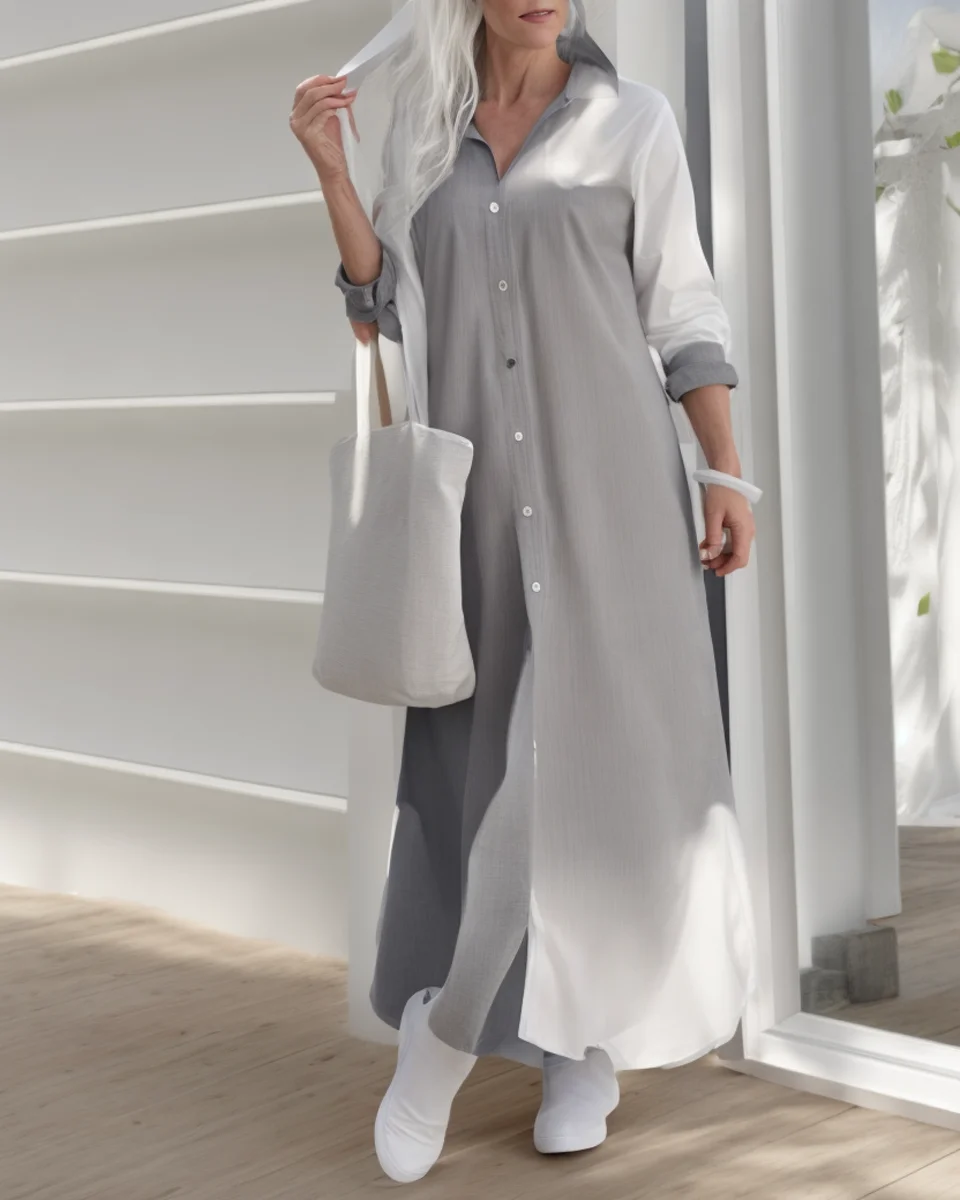 Women Denim Shirt Dresses Long Sleeve Distressed Jean Dress Button Down Casual Tunic Top manufacture