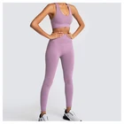 Apparel Woman Fitness Set Yoga Bra And Seamless High Waist Leggings Work Out Apparel Woman