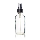 Glass Bottle With Glassglassglass Hot Sale 4oz 120ml Clear Boston Round Glass Bottle With Caps