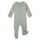Baby GOTS Certification Organic Cotton Footed Baby Pajamas Sleepsuit Baby Pajamas Custom Print Pajamas Jumpsuits Baby