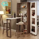 Bar Counter Bar Counter Wood Wholesale Modern Home Furniture Wine Storage Foldable Wood Bar Counter Design