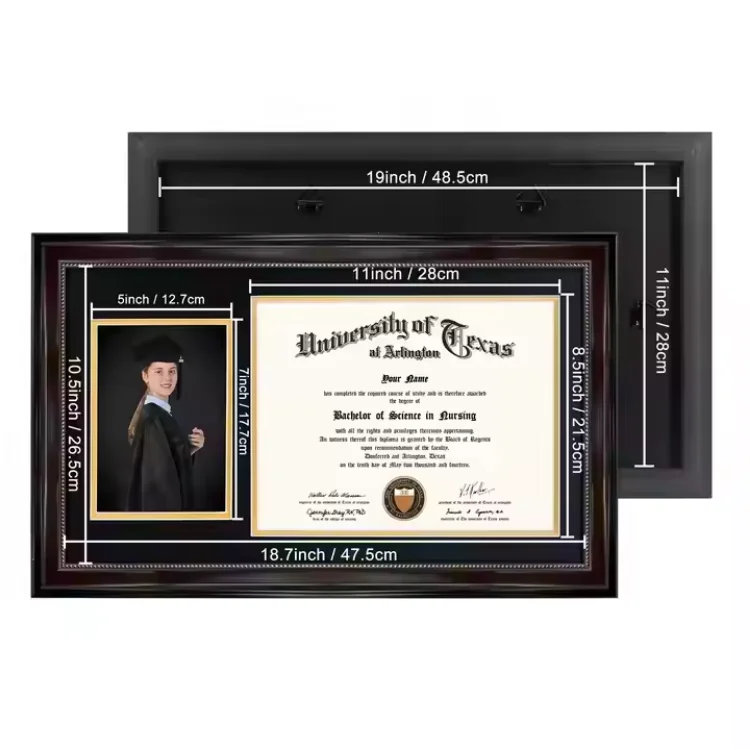 Sustainable Frame Materials for Certificate Display eco-friendly PS material diploma frame construction