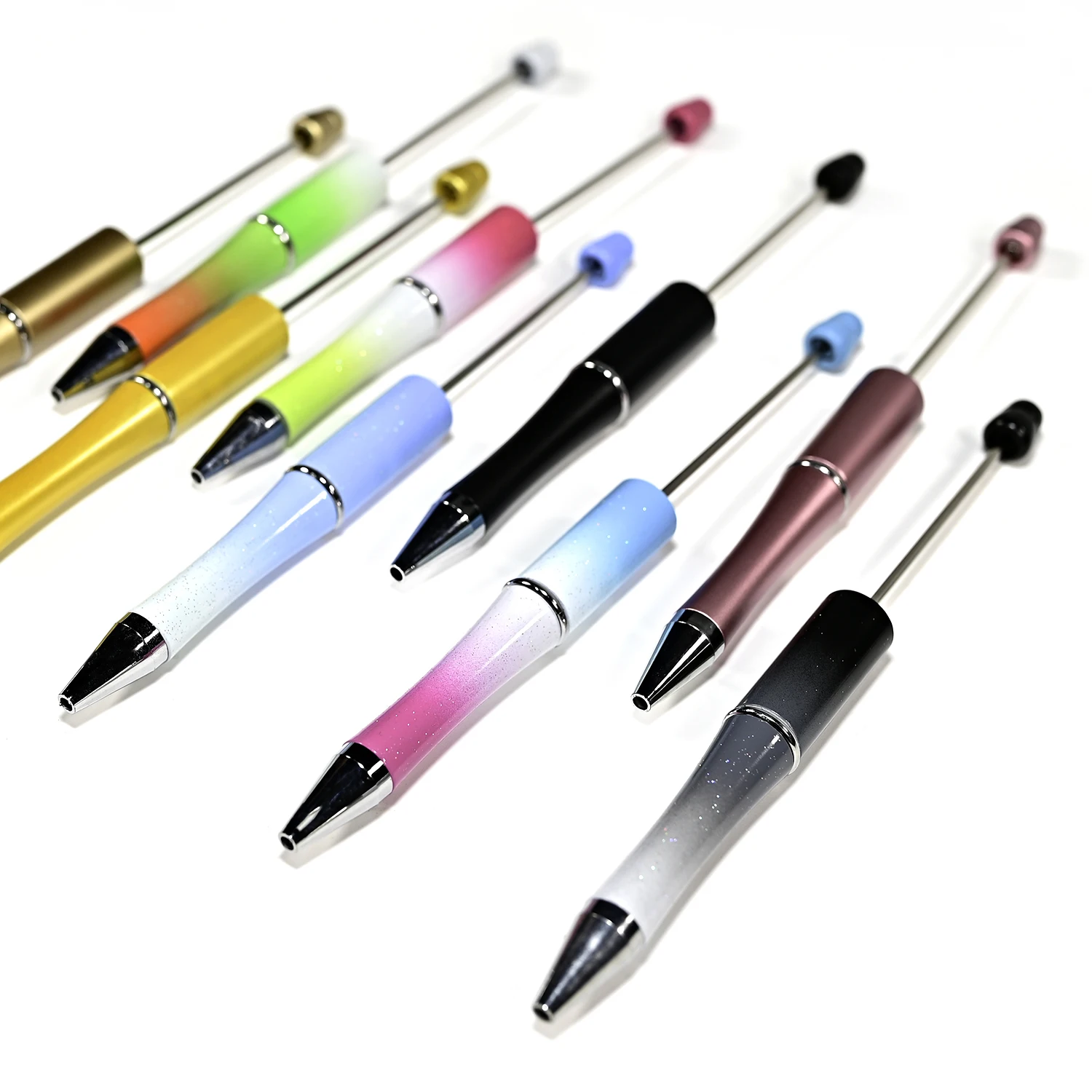 Fashion Kids Students Office School Supplies Black Ink Rollerball Pen Plastic Ballpoint Pen