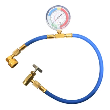 R134A Car Auto Air Conditioning Refrigerant Recharge Measuring Hose Gauge Kit For Automotive Fluoridation Tools
