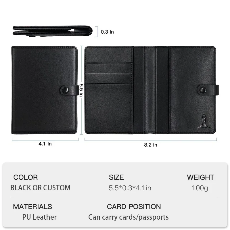 2024 New Card Holder Vegan Leather Gps Tracker Passport Wallet Smart Wallets Gift Set for Him Her