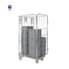 Folding Laundry Carts YST Folding Zinc Plated Galvanized Metal Steel Laundry Trolley Carts