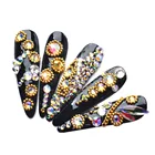 Nail High Quality Multiple Sizes 1440pcs Crystal Glass Rhinestones Flatback Nail Art Rhinestones