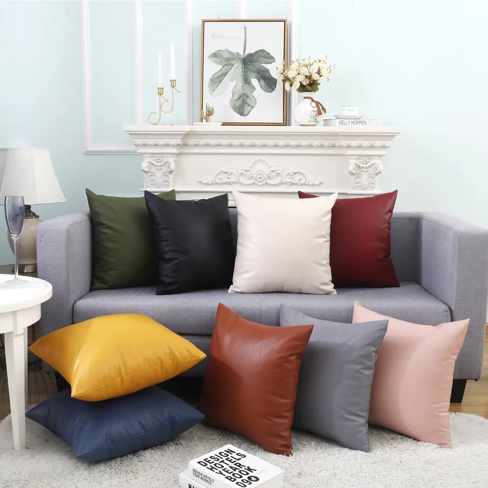 Arthur Incredible Condense 2021 Hot Style Solid Color Modern Home Decor Custom Faux Imitationleater Large  Sofa Cushion Cover Throw Pillow Case - Buy Leather Cushion,Imitation  Leather Cushion,Large Cushion Product on Alibaba.com