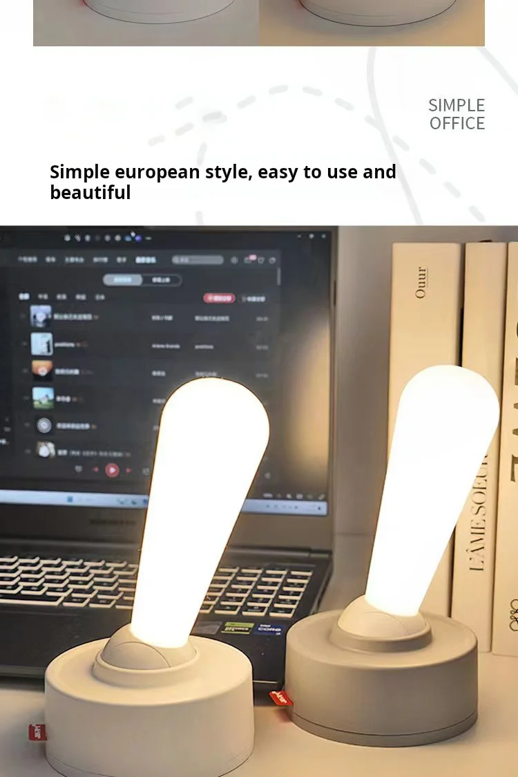 New Wholesale Modern Design Portable LED Silicone Bed Lamp Dimmable Rechargeable USB Night Light Kids Bedroom Lever Night Lights