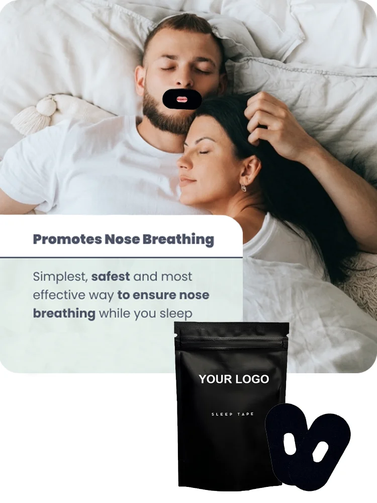 product improved nighttime sleeping oval shape mouth tape sleep strips for better nose breathing anti snoring tapes for adult-0