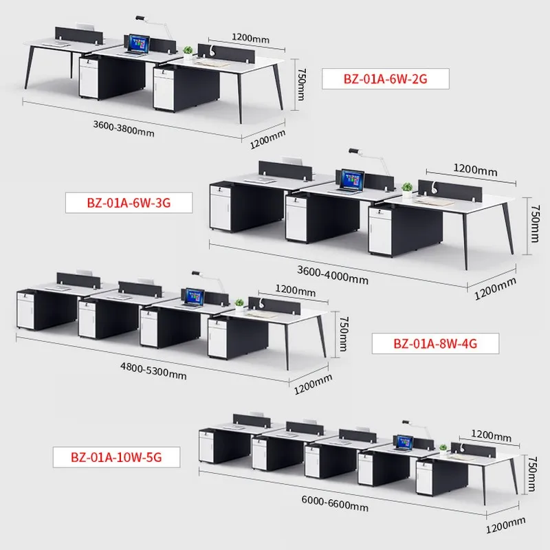 Computer Modern Adjustable Luxury Pc Wooden Furniture Manager White Table Executive Office Desk