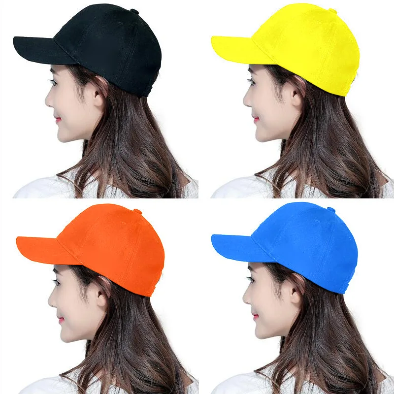 Baseball cap hat 100% cotton logo print or embroidery Advertising Cap Customized Volunteer Hat OEM to Artwork 5 6 PANELS CAP HAT