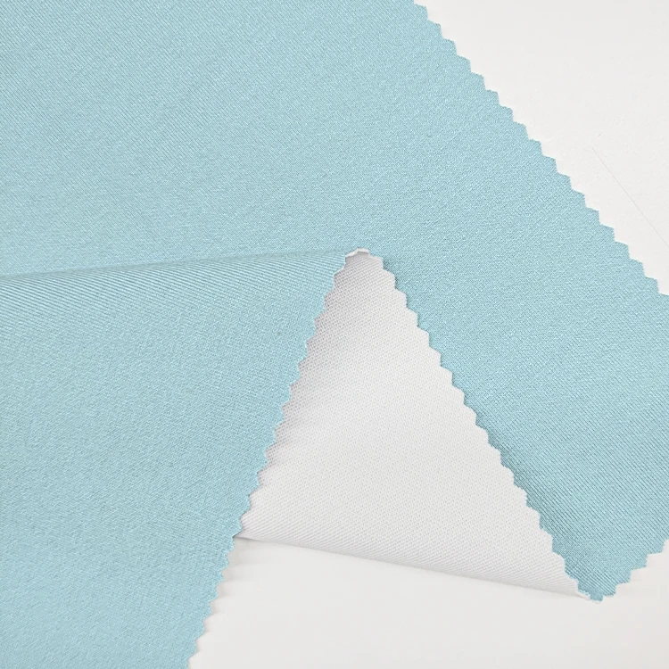 Hot Sale Solid Knit 49% Polyester 46% Rayon 5% Spandex Material Scuba Fabric for Women Dress 290GSM manufacture