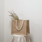 Hand Bags Jute Gift Bag Eco Friendly Creativity Diy Hand Painted Personalised Luxury Jute Gift Bags Custom Logo