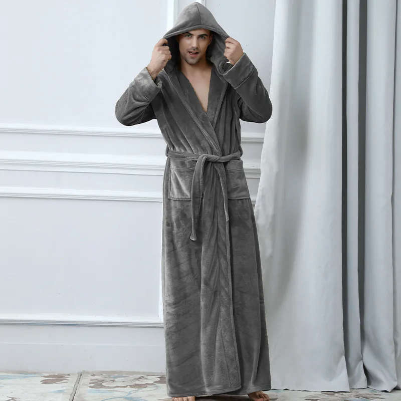 Factory wholesale maxi robe luxury robe custom men hooded robe