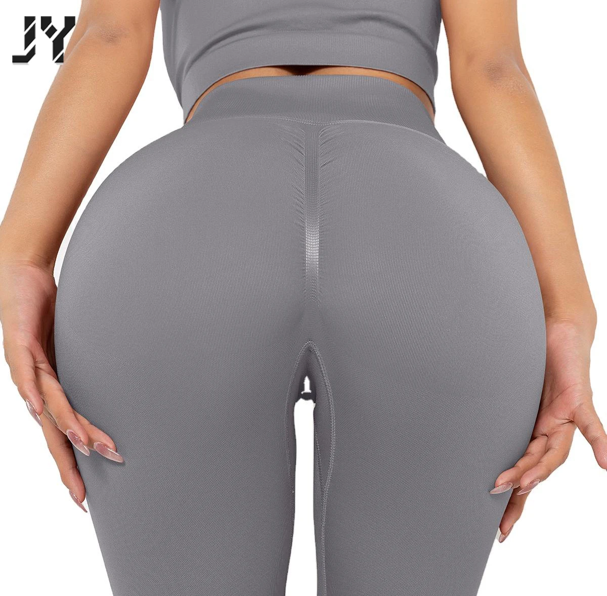 Supply Joyyoung ins new solid color yoga pants seamless fitness tight  trousers women's gym hot style hip lift sports pants