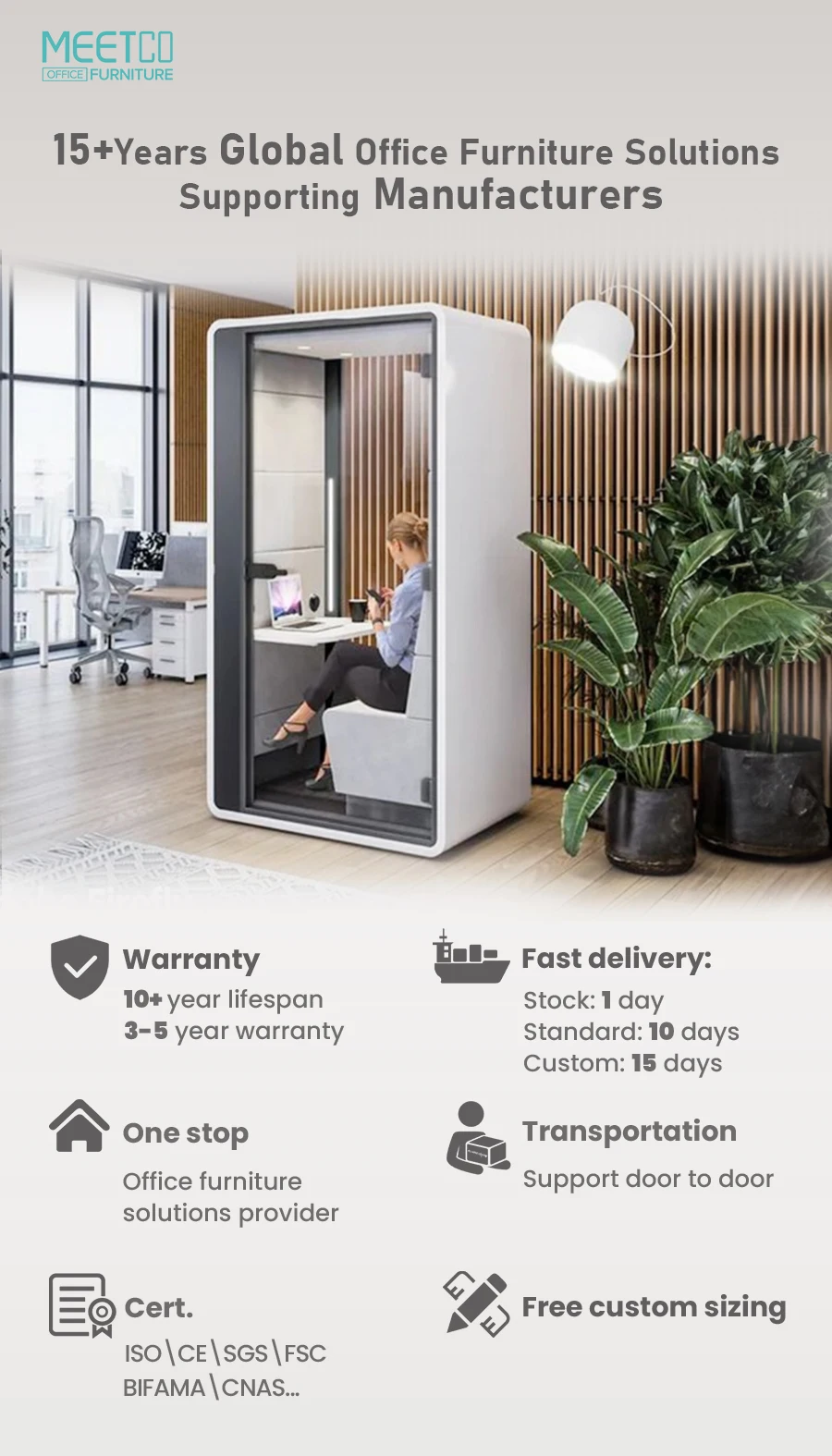 Modern Multi Perso Soundproof Modular Office Pod Home Pod Office