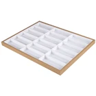 Display 2021 New Design 18 Slots Eyewear Packaging Wooden Eyewear Display Box Stand Sunglasses Tray