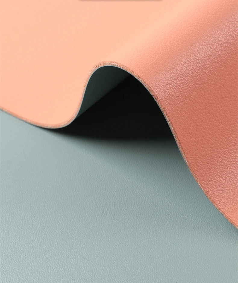 1.8mm Thickness PVC Leather with Cowhide Pattern and Double Faced Design for Bags and Furniture