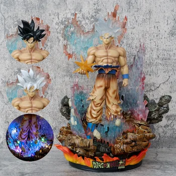 Hot sale Japan Anime dra-gon balls Z Goku Character Model 3 Head Replaceable Decoration Collection Toy Anime Action Figure