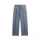 Jeans Men's Fashion Brand Jeans Straight Barrel Lifting Pattern Loose Wide Leg Casual Pants Men