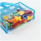 Pink Zipper PVC Bag Transparent Jelly Pouch Blue And Pink Color Tote Handbag