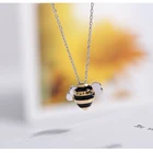 Pendant Silver Silver Latest Design Animal Bee Pendant Cubic Zirconia 925 Sterling Silver Necklaces For Women
