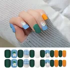 Oval Reusable Colorful Short Oval Nail Tips Artificial Full Cover Coffin Diamond Press On Nails