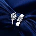 Cz Ring Set Wedding Rings Fashionable Silver Plated Cz Ring Couple Ring Set For Women Wedding
