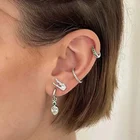 Drop Green Earring Gemnel New Arrivals Simple Water Drop Opal And Green Cubic Earring
