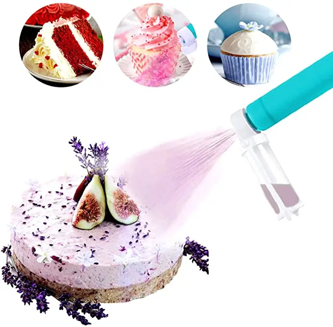 Lixsun Manual Cake Pump Set Cakes Coloring Spray Guns Kit For Cake