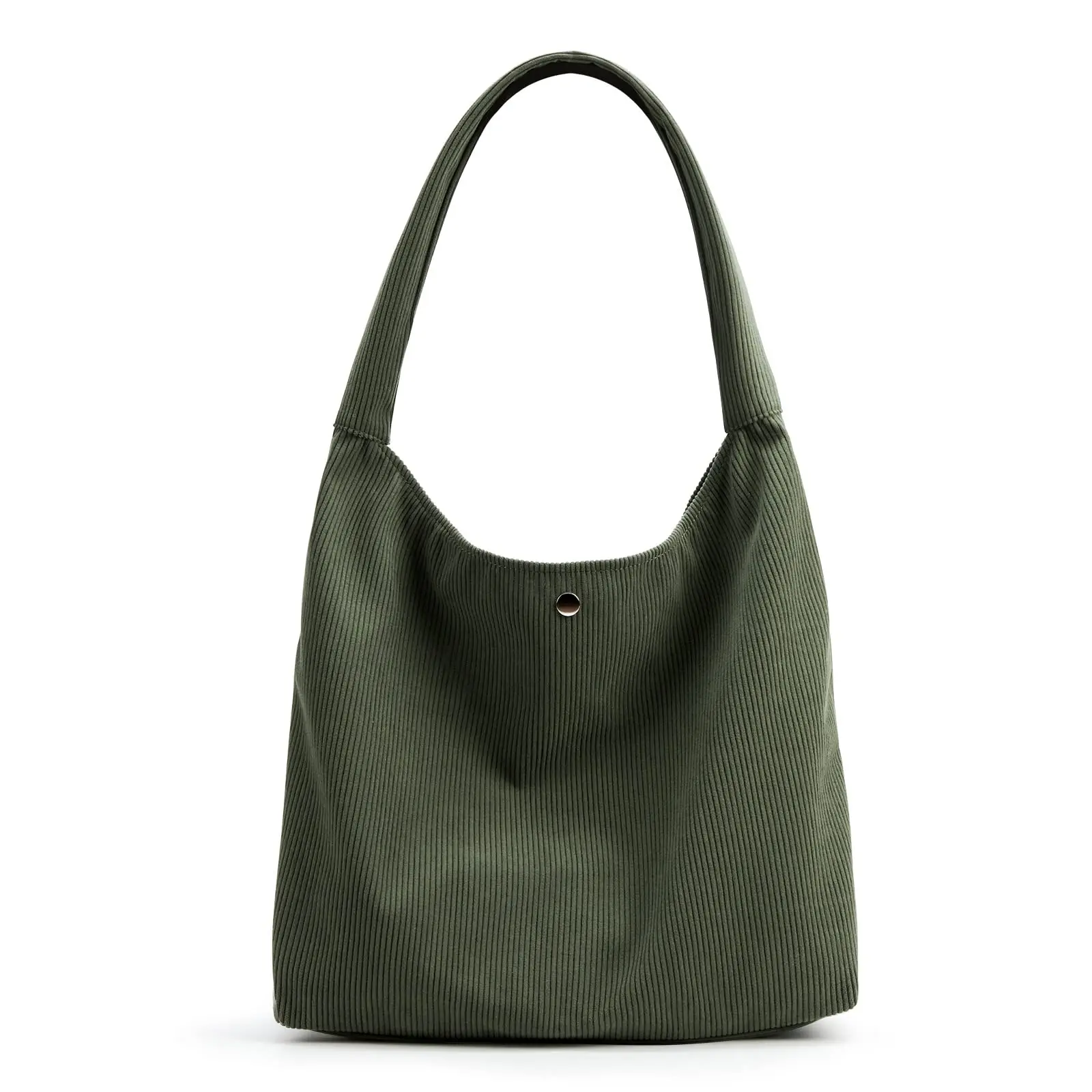 Wholesale Korean New Product Material OEM Fashion Reusable Shoulder Corduroy Tote Bag With Pocket factory