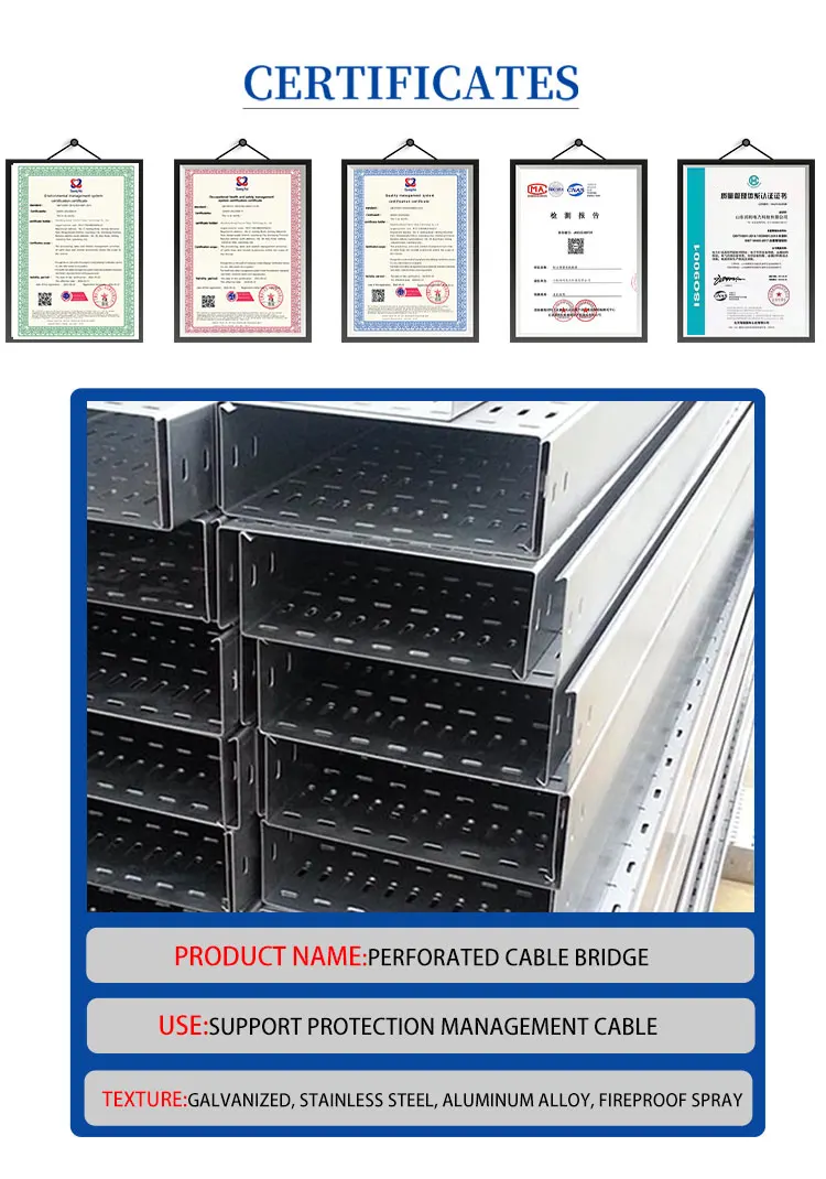 Perforated Cable Tray Galvanized Steel Cable Tray And Perforated Cable