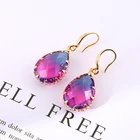 Best Selling Korean Style New Creative Irregular Color All-match Earrings Temperament Inlaid Earring Pendant