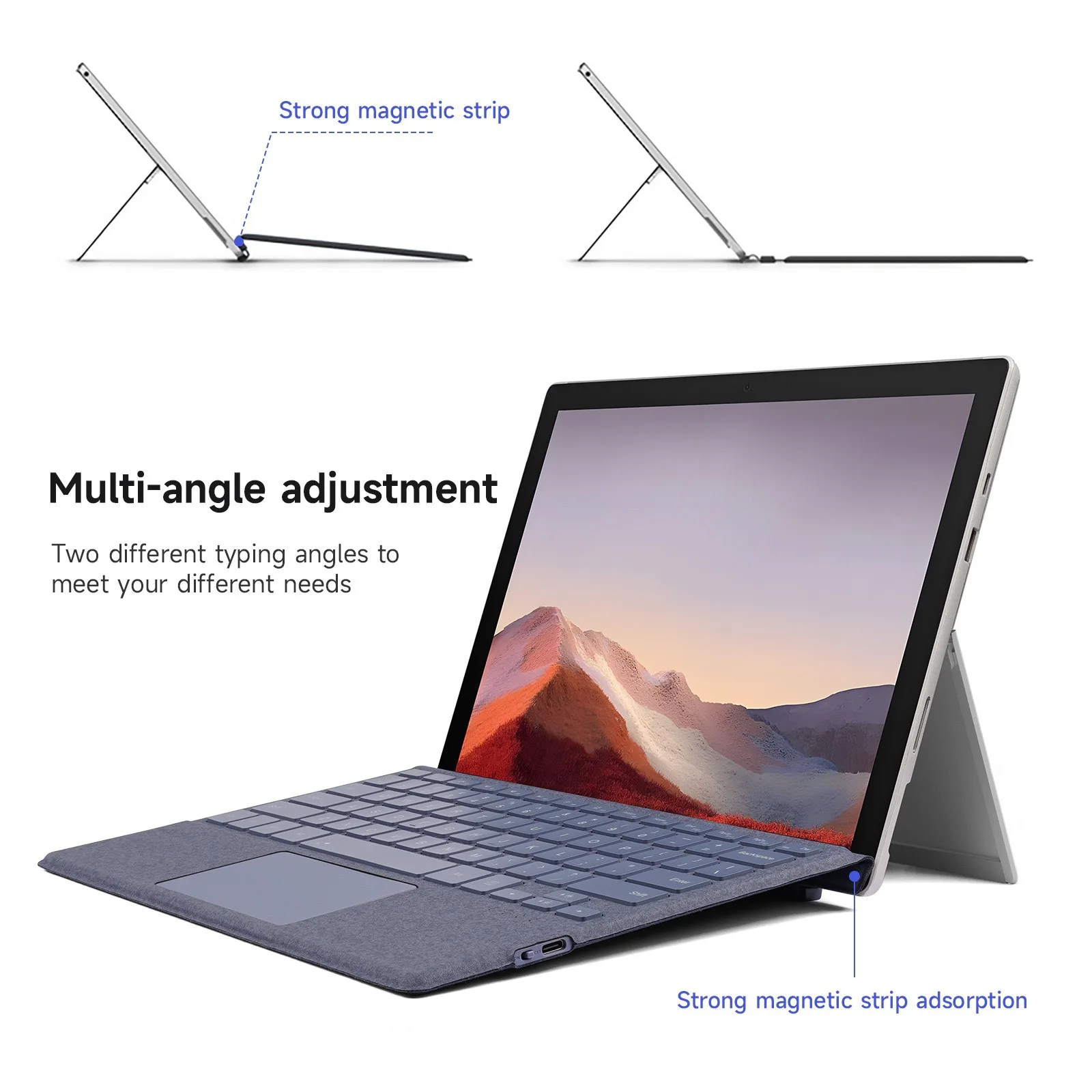 product the magic keyboard for surface pro12 for bluetooth touch control laudtec-4