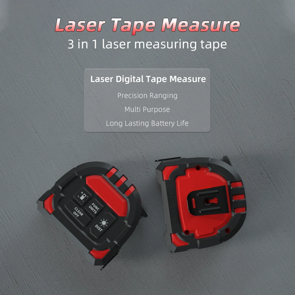 M Steel Tape Ruler M Laser Tape Measure Laser Range Finder Digital