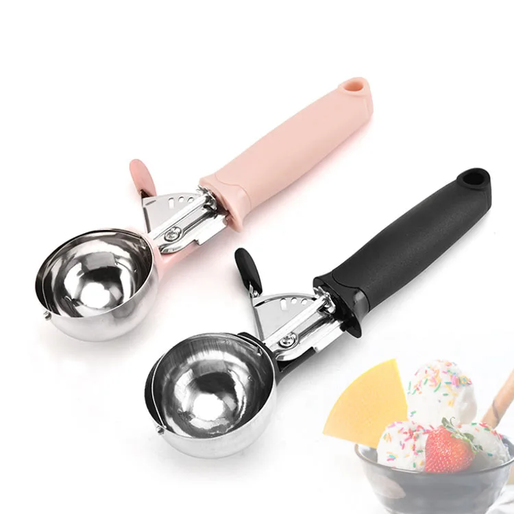 Ice Cream Scoop with Trigger Lever and Comfort Grip Handle